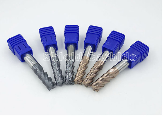 4 Flute Carbide Flat End Mill Straight Shank For High Hardness Steel