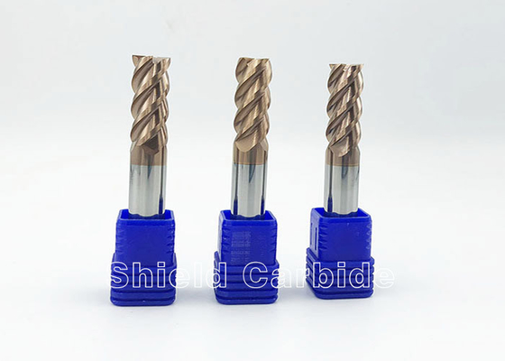 Solid Carbide Flat End Mill High Hardness With 35 Degree Helix Angle