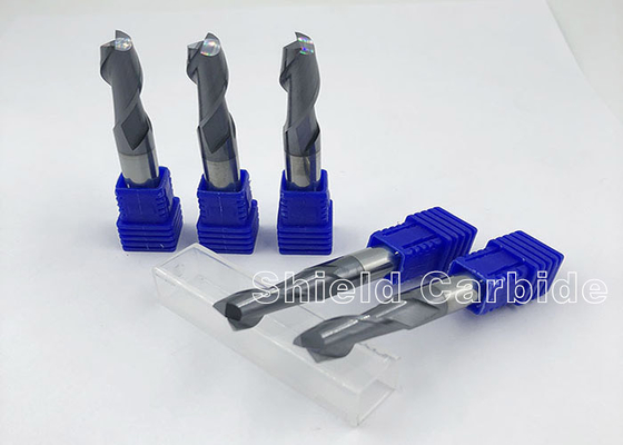 High Class 2 Flute Carbide End Mill , Milling Cutters End Mill Bits For Aluminum