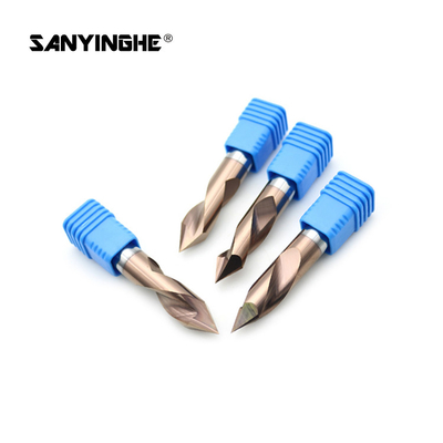 Customize 60 / 90 Degree Solid Carbide End Mills D6X15X50X2T External Chamfer End Mill CNC Machine