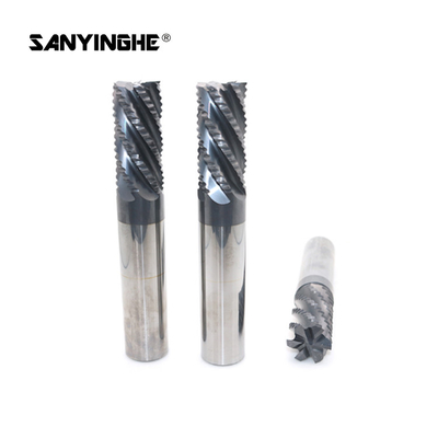 HRC58 CNC Carbide Roughing End Mills Threaded 2 3 4 Flute Square Cnc Milling Cutter