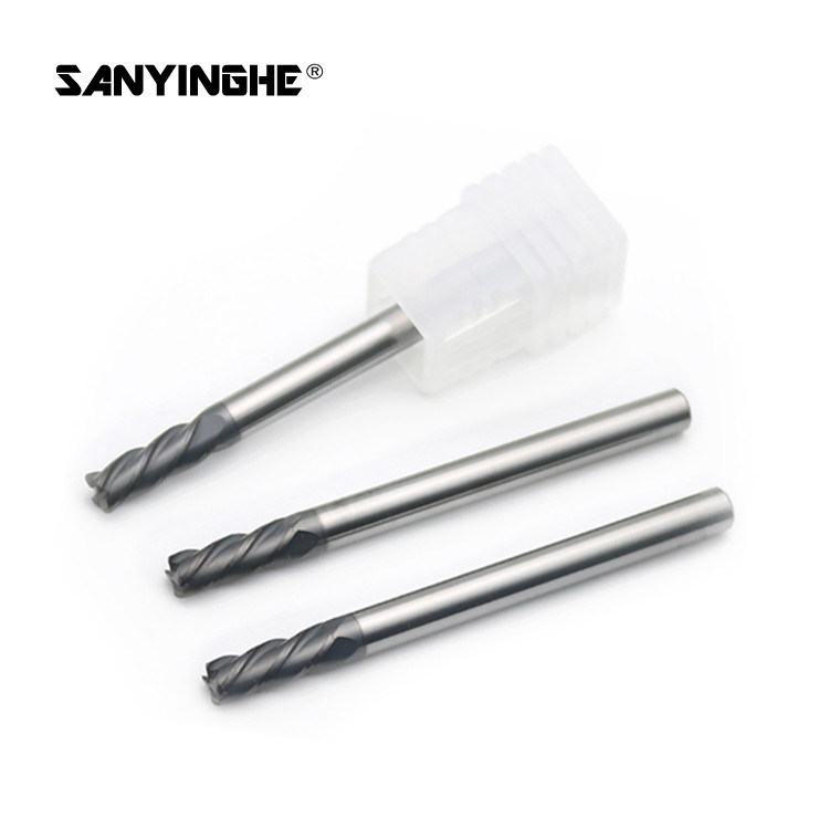 Carbide Corner Radius Milling Cutters 4 Flutes Long Shank Milling Cutter For Steel