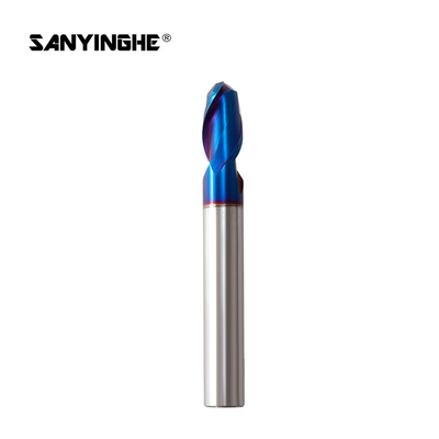 HRC65 Blue Nano Coating Ball Nose End Mill 2 Flutes Indexable End Mill Cutter