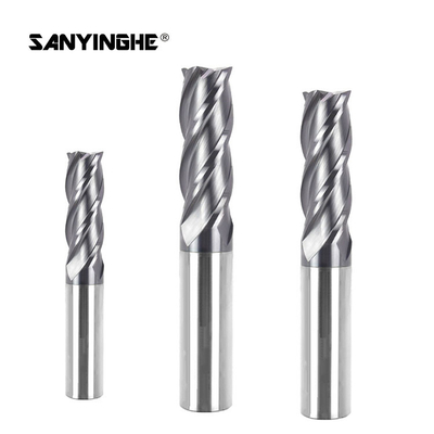 65 Degrees Tungsten Carbide Square End Mill 2 3 4 6 Flute Flat Milling Cutter