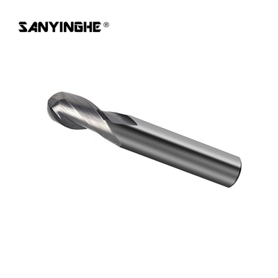 CNC Solid Carbide Ball Nose End Mills Spheroidal Milling Cutter For Aluminum