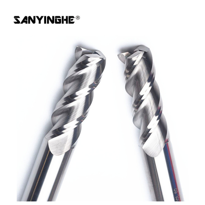 2 Flute Tungsten Carbide Square End Mill Flat Milling Cutter For Aluminum Alloy