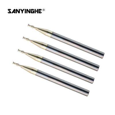 4 Flute Flat Milling Cutter 0.2mm  0.3mm  0.4mm 0.5mm 0.6mm CNC Tungsten Carbide End Mill Router Bits