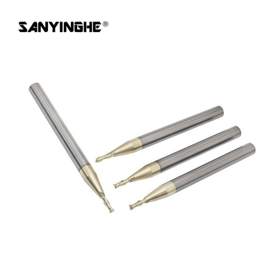 4 Flute Flat Milling Cutter 0.2mm  0.3mm  0.4mm 0.5mm 0.6mm CNC Tungsten Carbide End Mill Router Bits