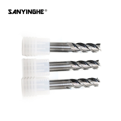 Tungsten Carbide CNC Spiral End Mill 3 Flute End Mill For Aluminum Corner Radius Milling Cutter