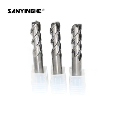 Tungsten Carbide CNC Spiral End Mill 3 Flute End Mill For Aluminum Corner Radius Milling Cutter