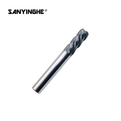 CNC Carbide 4 Flutes Corner Radius End Mill Cutter For Metal R2.0 10x75mm