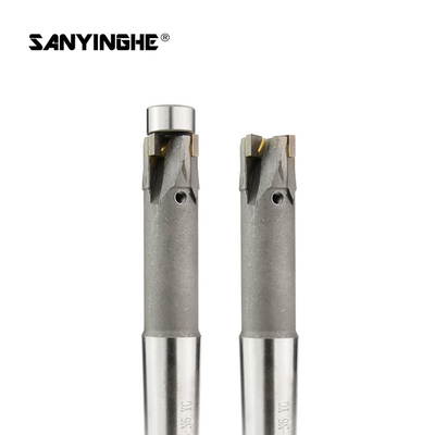 Alloy Inlaid Taper Shank End Mill Cutting Tools Countersunk Head Reduced Shank Carbide End Mill