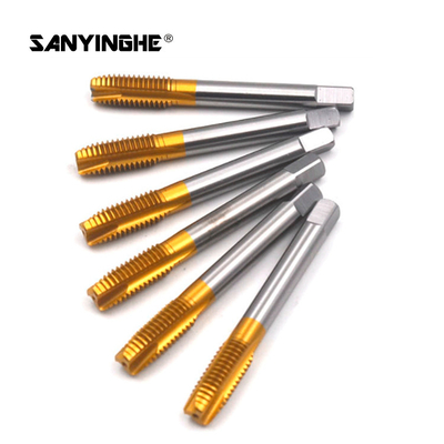 Titanium Plated Thread Tapping Tool Golden Fine Thread Spiral Taps