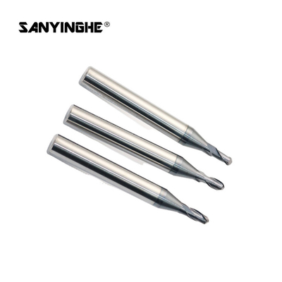 HRC68 Solid Carbide End Mills Ballnose Cutter 2 Flute Round Nose End Mill CNC Milling Cutter For Stainless Steel