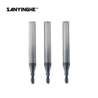 HRC68 Solid Carbide End Mills Ballnose Cutter 2 Flute Round Nose End Mill CNC Milling Cutter For Stainless Steel