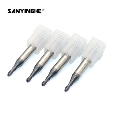 HRC68 Solid Carbide End Mills Ballnose Cutter 2 Flute Round Nose End Mill CNC Milling Cutter For Stainless Steel