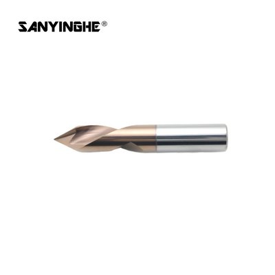 Customize 60 / 90 Degree Solid Carbide End Mills D6X15X50X2T External Chamfer End Mill CNC Machine