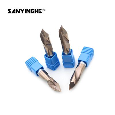 Customize 60 / 90 Degree Solid Carbide End Mills D6X15X50X2T External Chamfer End Mill CNC Machine