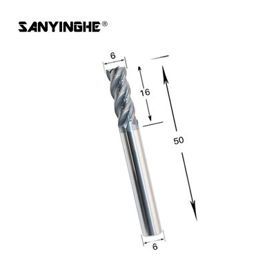 4mm Solid Carbide End Mills  50Lx4F Ball Nose Milling Cutter HRC45 HRC55 HRC60 HRC65