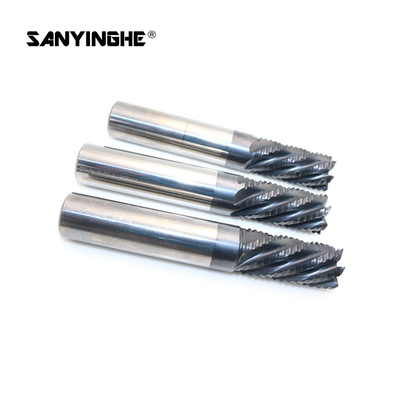 Tungsten Carbide CNC Roughing Milling Cutter HRC50 HRC55 6 Flutes End Mill 10mm Router Bits