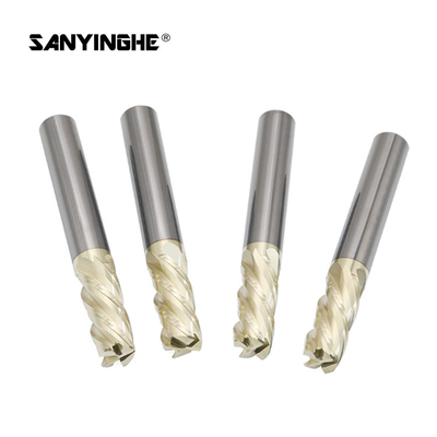 CNC Carbide Corner Radius End Mill Solid Carbide Cutting Tools 1/2/3/4 Flutes